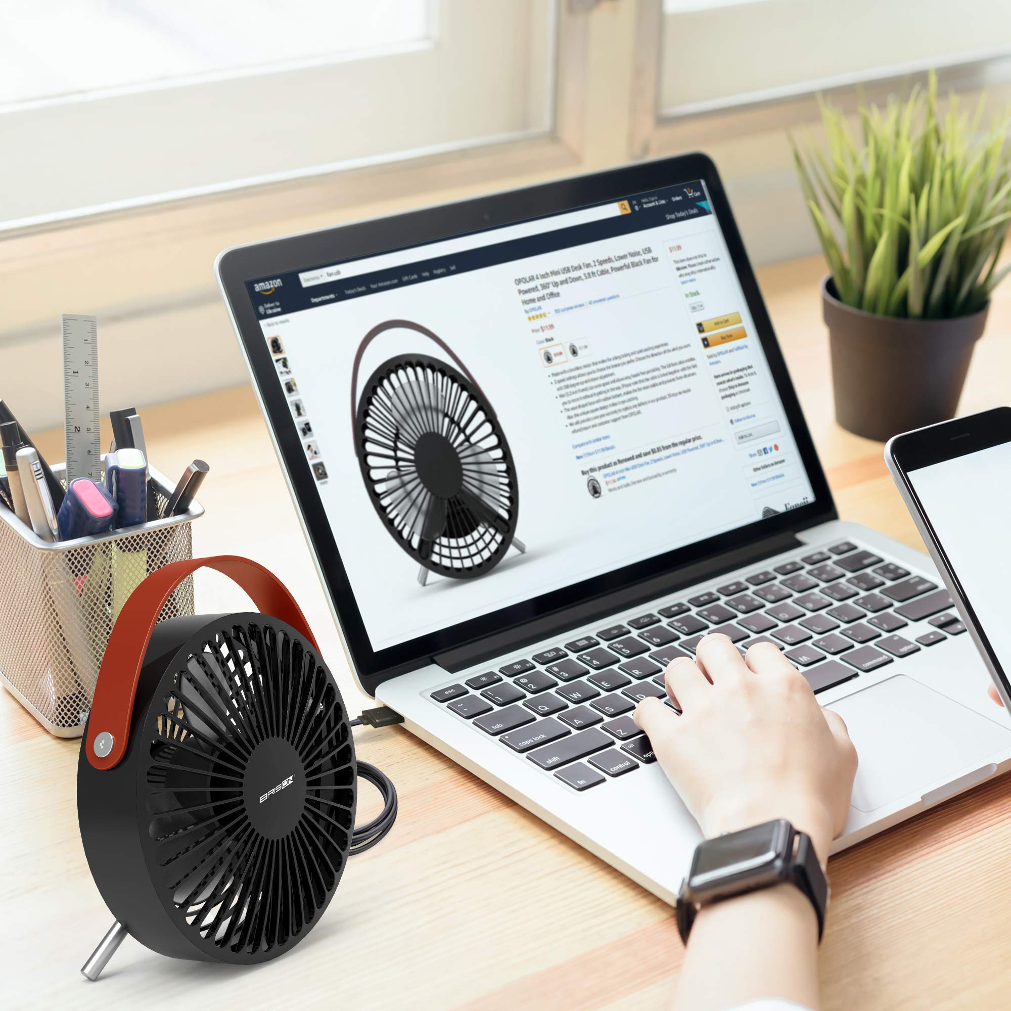 Computer Desk USB Fan Personal Electric Blow Cold Air Mini Fan