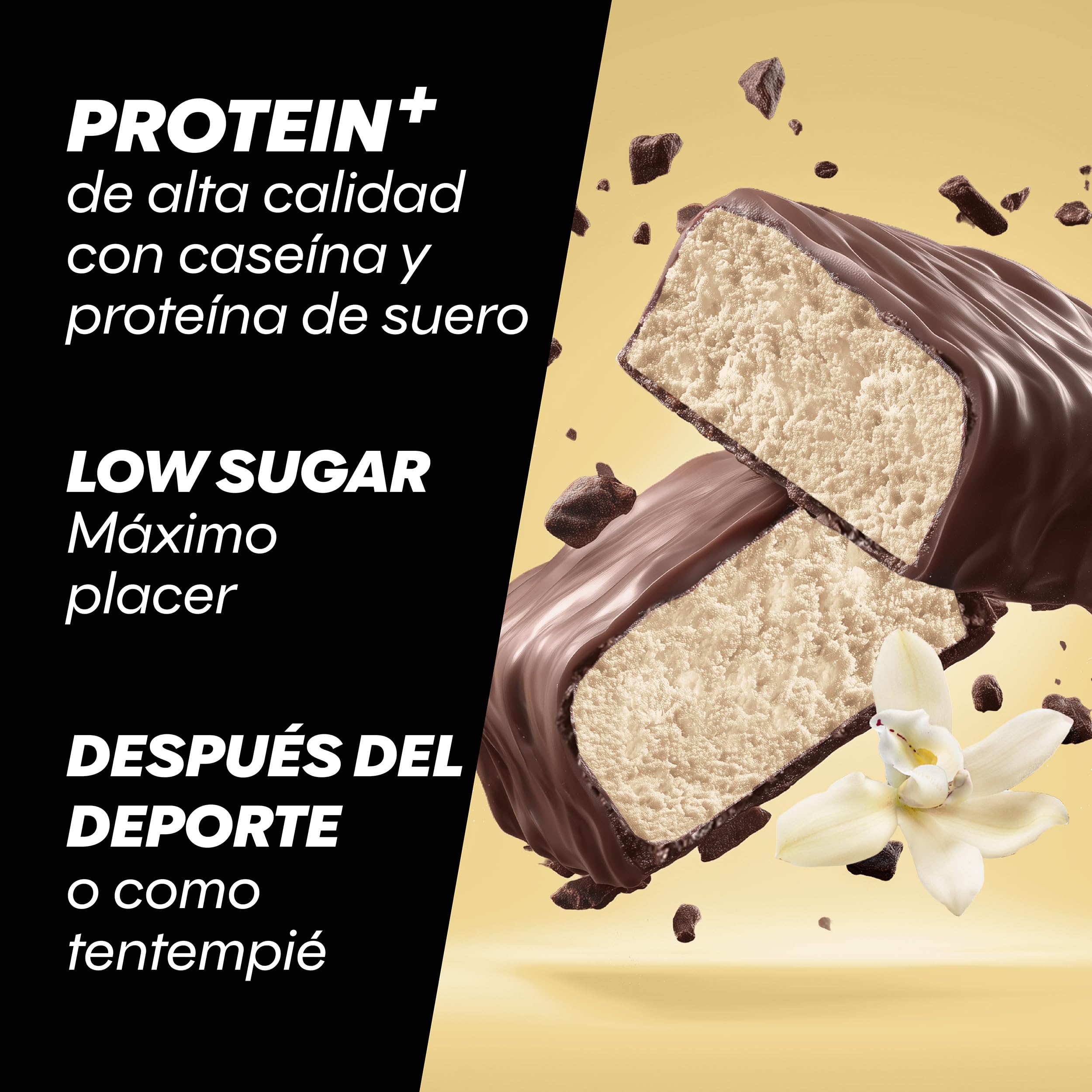 Powerbar - Protein Plus - Low Sugar - Vanilla - 16x35g - Barrita alta en proteínas y baja en azúcar - sin aceite de palma