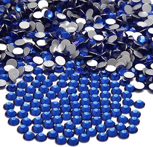 Miniatura 2 de Diamantes de imitación de cristal redondos con parte trasera plana, no termofijos, piedras preciosas y cuentas 3D para uñas, accesorios para zapatos