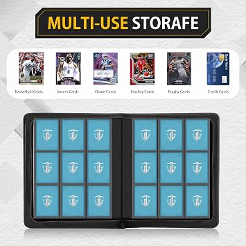 TCG Binder for 540 Cards Trading Card Album with 9 Compartments Grey