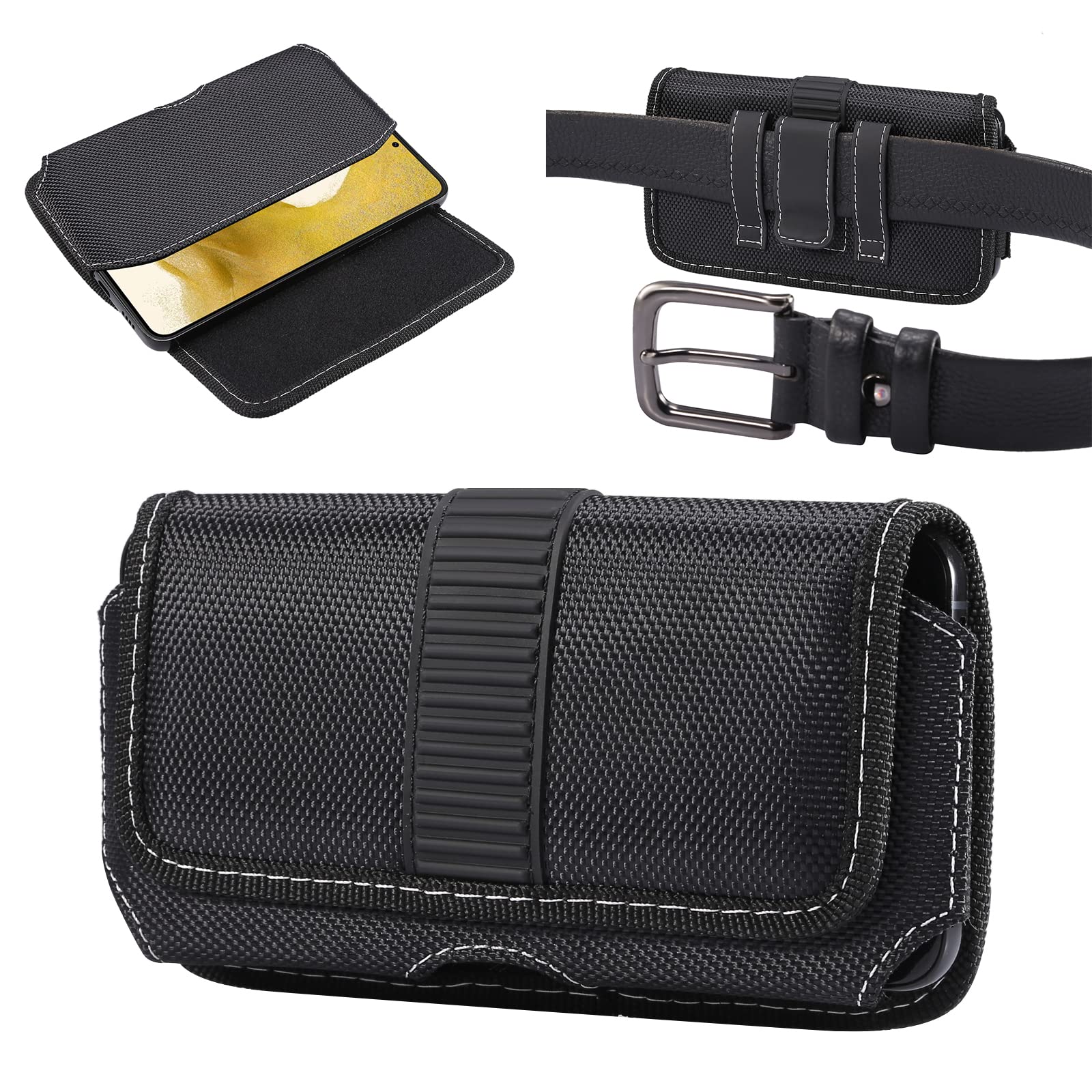 Custodia Tattica In Nylon Per Smartphone - Multitasca Con Moschettone, Per IPhone, Samsung, Huawei - 3