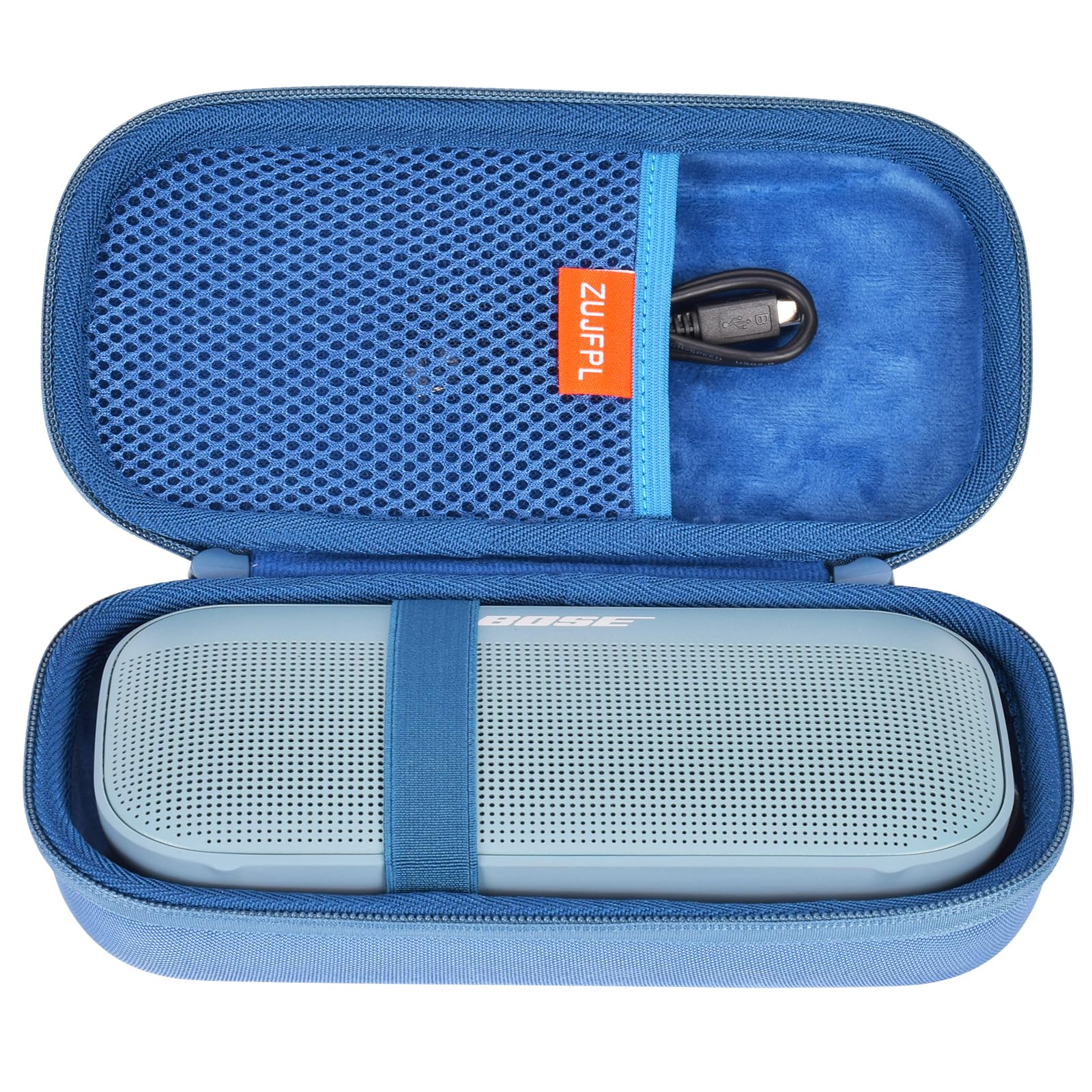 Hard EVA Case Compatible with Bose SoundLink Flex 2nd Gen/Bose SoundLink Flex Bluetooth Speaker, Waterproof, Shockproof and Dustproof Carrying Travel Speaker Case - Blue-image-9