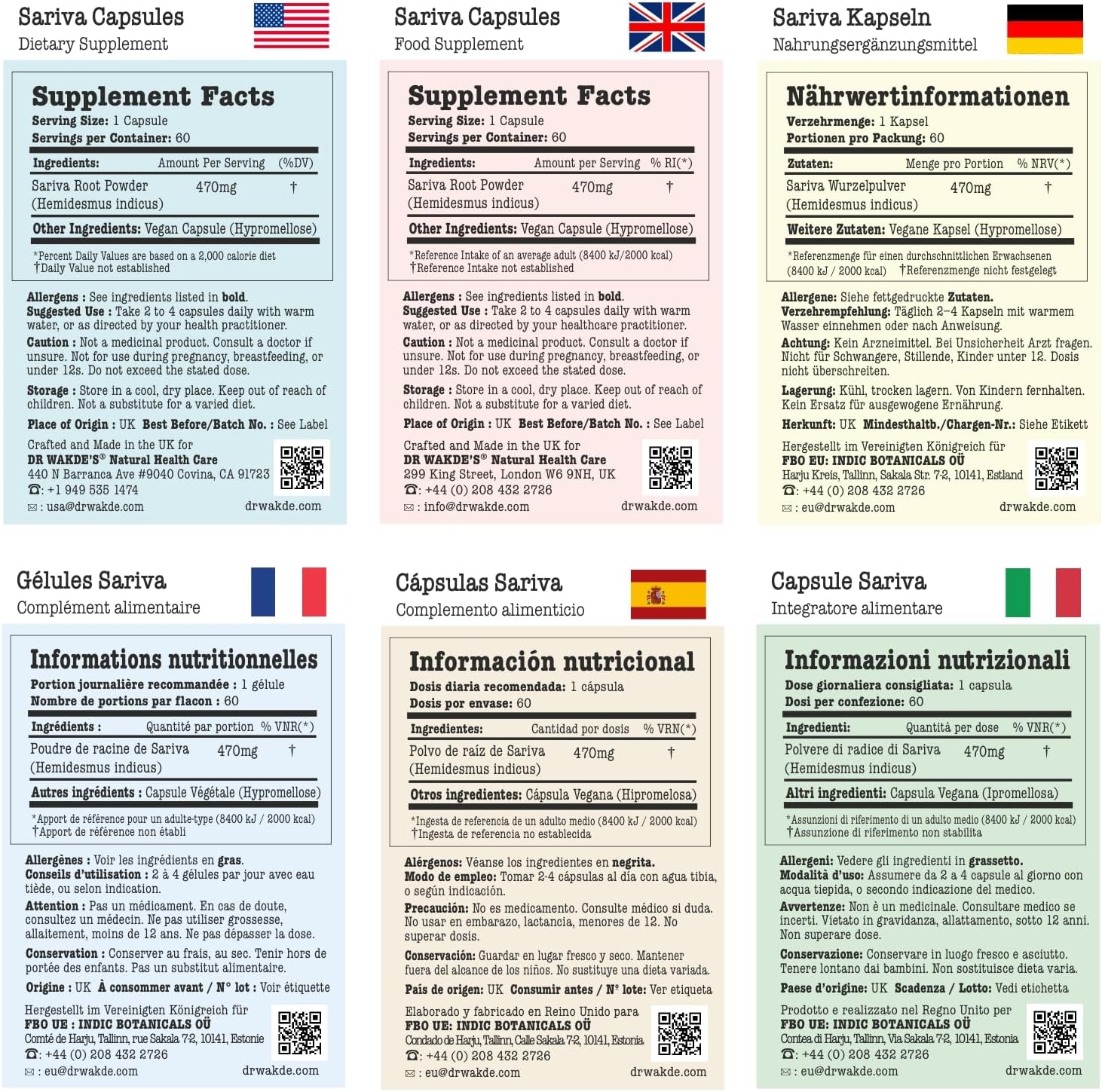 DR WAKDE'S Sariva Capsules (Hemidesmus indicus) I 100% Herbal I 60 Veggie Capsules I Ayurvedic Supplement - Image 5