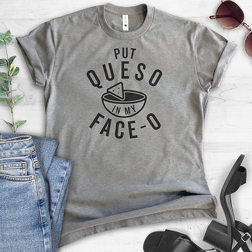 Miniatura 2 de Camisa con texto en inglés Put Queso in My Face-O, camisa unisex para hombre, camisa de Nacho, camisa de comida mexicana, camisa Queso