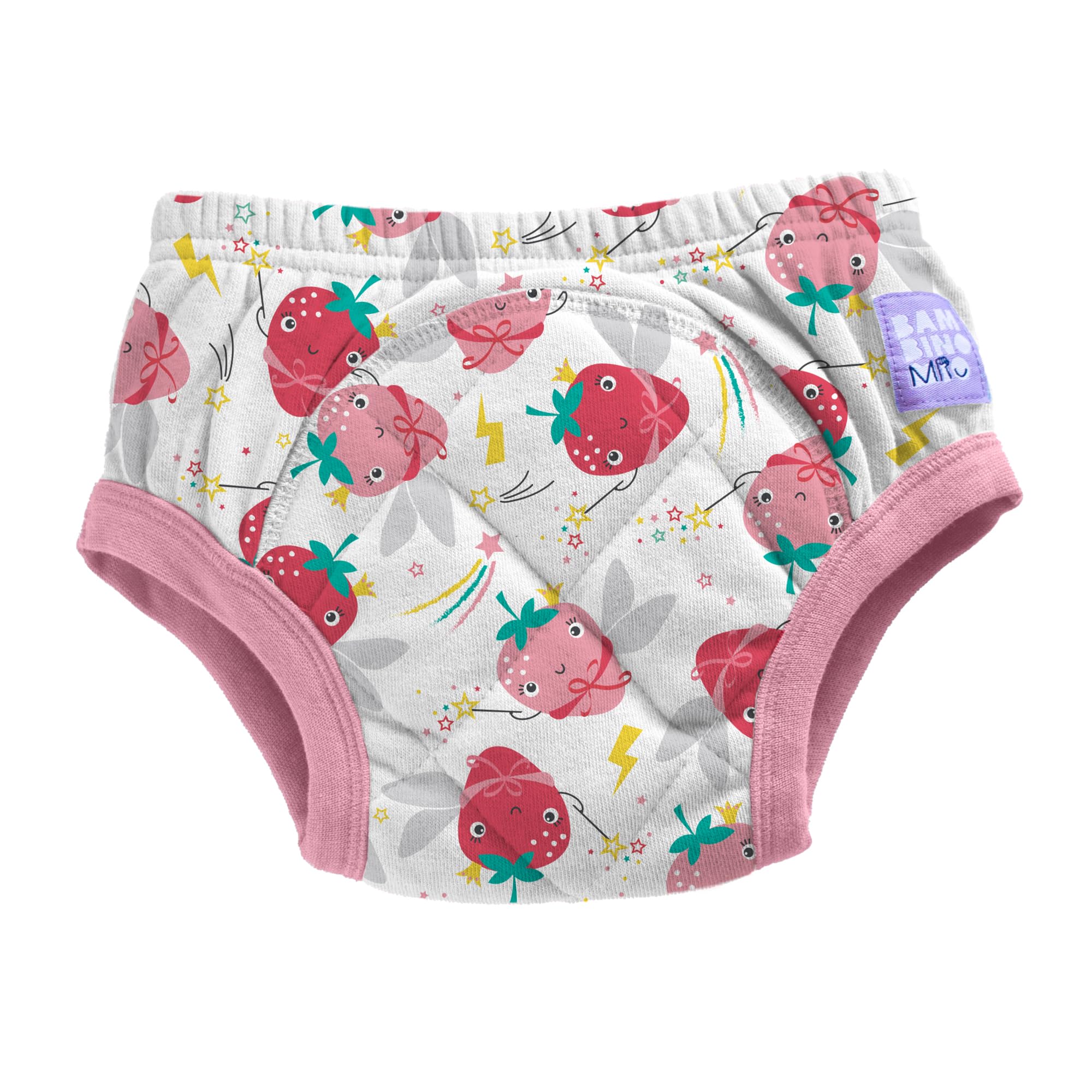 Bambino Mio Training Pants for Toddlers British Brand Award Winning Reusable Cloth Potty Training Underwear, 2-3 Years, Super Strawberry, Baby Boys and Girls with Cross-Stitch