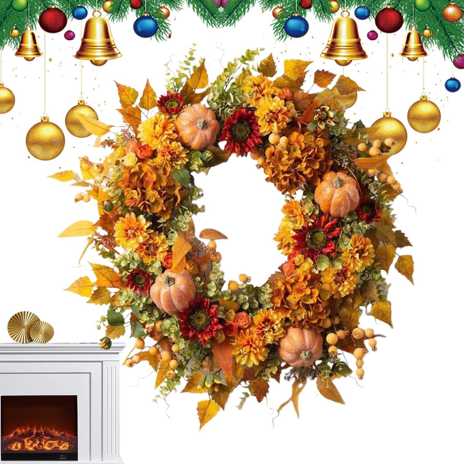 Couronne de Thanksgiving pour une décoration de salle à manger chaleureuse