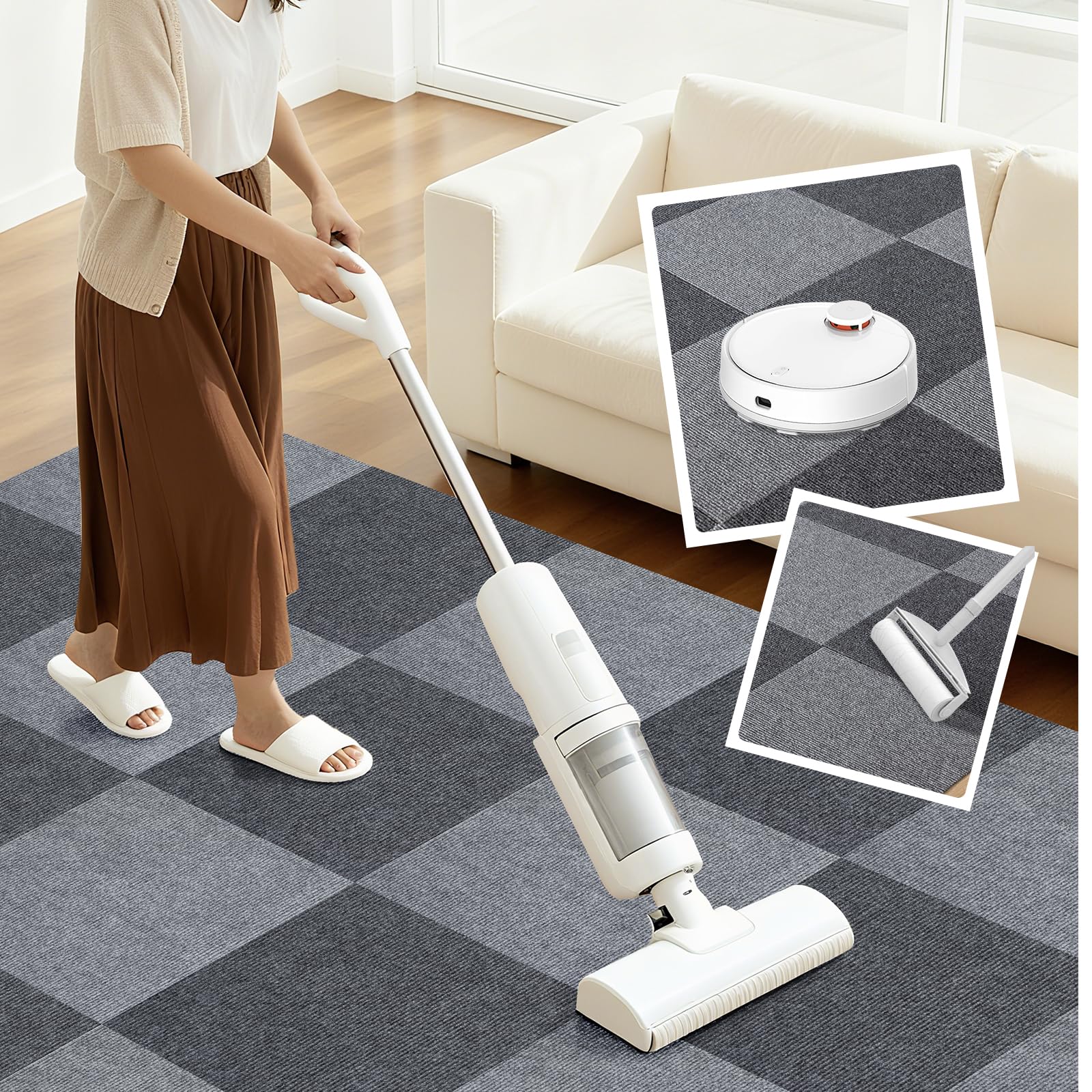 Amazon.co.jp: YOXU タイルカーペット タイルマット ジョイントマット