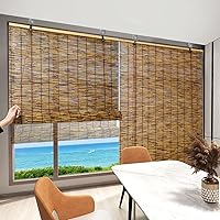 Vista 1 de Persianas de bambú para ventanas, persianas de bambú para patio, aislamiento térmico, privacidad UV, persianas enrollables de bambú para ventanas