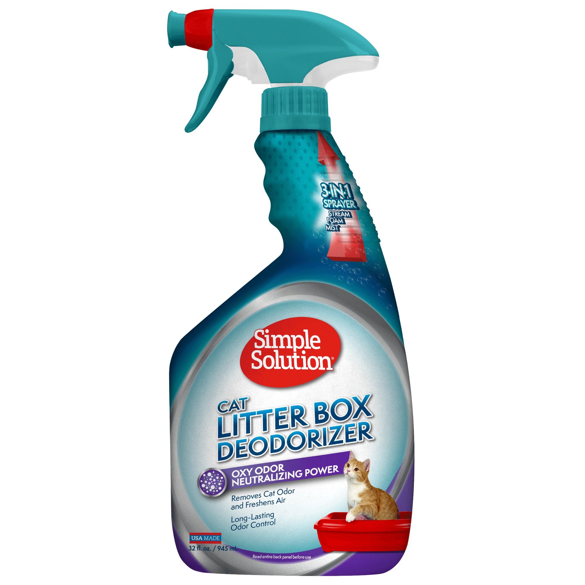 Simple Solution Cat Litter Box Deodorizer Spray Bottle