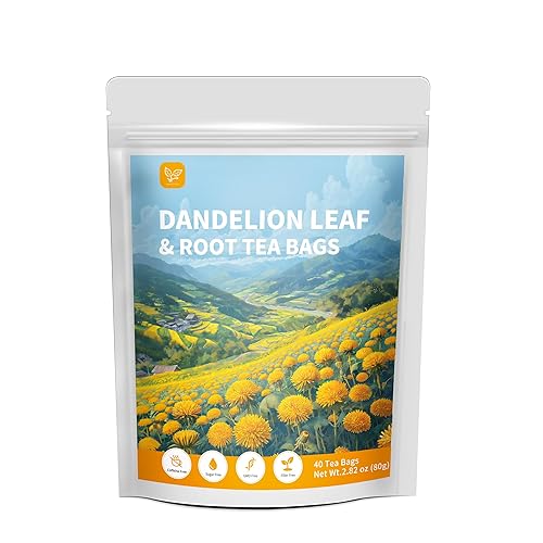 Miniatura 7 de Bolsas de té de hoja y raíz de diente de león orgánico, té de raíz de diente de león tostado, sin cafeína, bolsa resellable, 30 bolsas