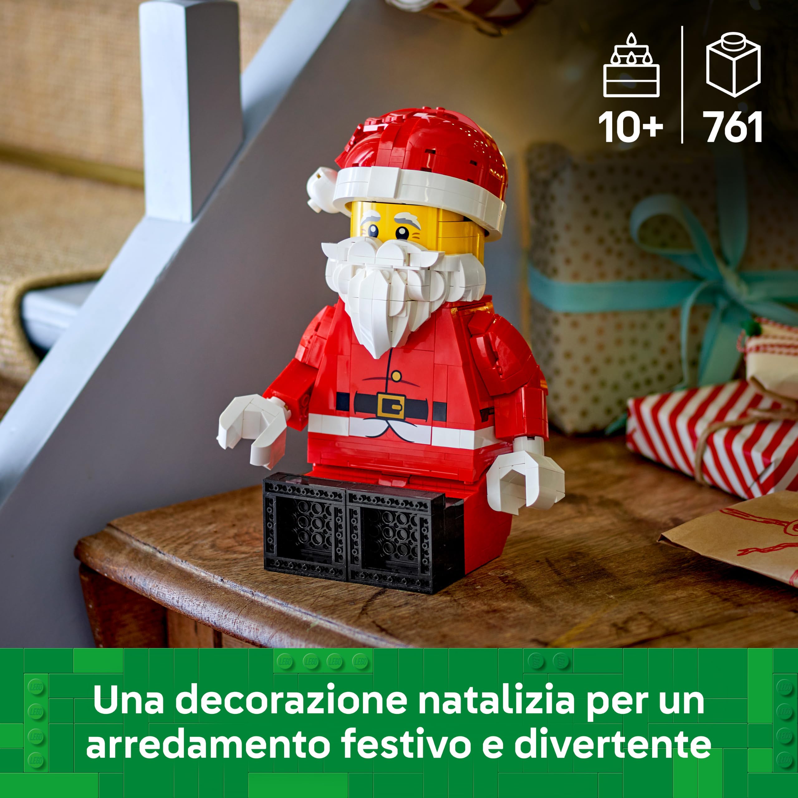 LEGO Grande Minifigure di Babbo Natale - Kit Natalizio di Arti e Mestieri con Figura di Babbo Natale - Decorazione per la Casa Festiva - Idea Regalo per Bambini e Bambine da 10 Anni in su - 40820