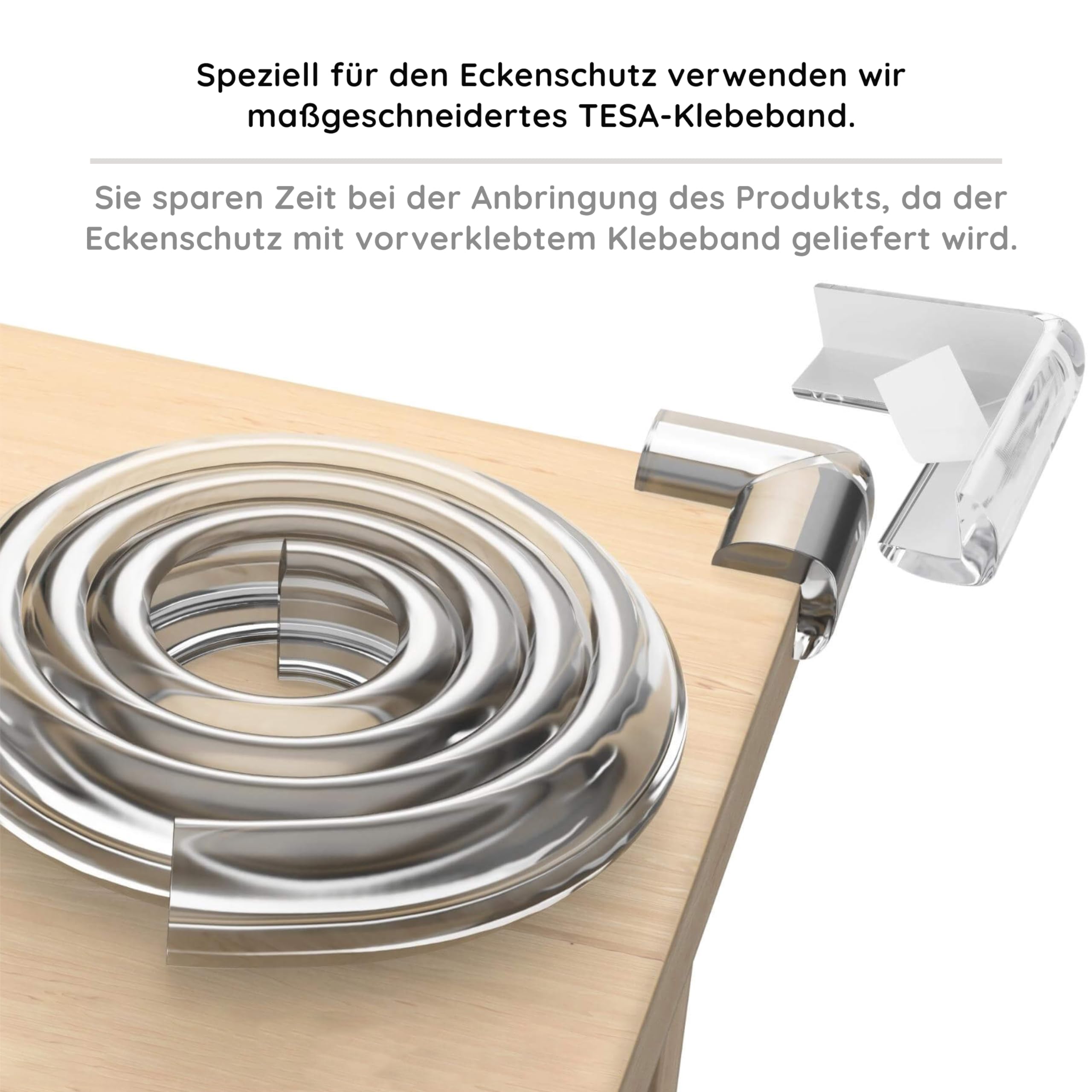 Pansy Eckenschutz 8 Stück | Transparente Kantenschützer Für Möbel | Baby-Sicherheit Für Tischecken
