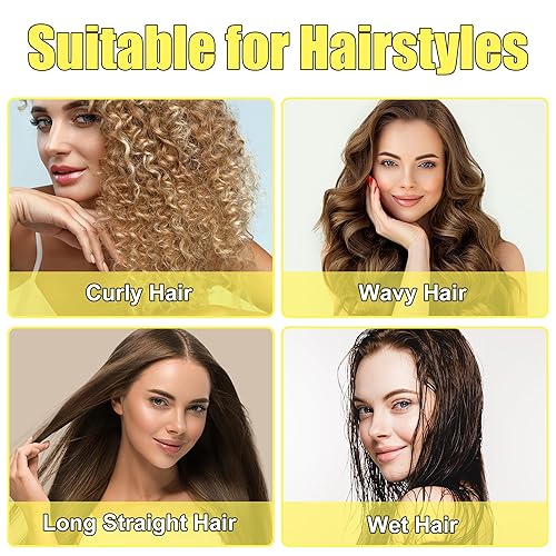 Miniatura 7 de VOCOSTE Peine de dientes ondulados, para cabello rizado, cabello húmedo, cabello largo y grueso, peine desenredante, para mujeres, color negro