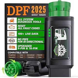 Ancel HD100 Heavy Duty Truck Scanner with DPF Reset & Forced Regen, All System Diesel Scanner Diagnostic Tool for Cummins ...