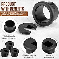 Vista 4 de SATINIOR Paquete de 10 fundas de plástico con ojales de escritorio para organizar cables y cables, tapas organizadoras de cables de escritorio