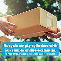 Vista 4 de Drinkmate Cilindros roscados de carbonatación de intercambio de CO2 de 60 L, compatible con SodaStream (tornillo), Aarke, Ninja Thirsti, 14.5 onzas