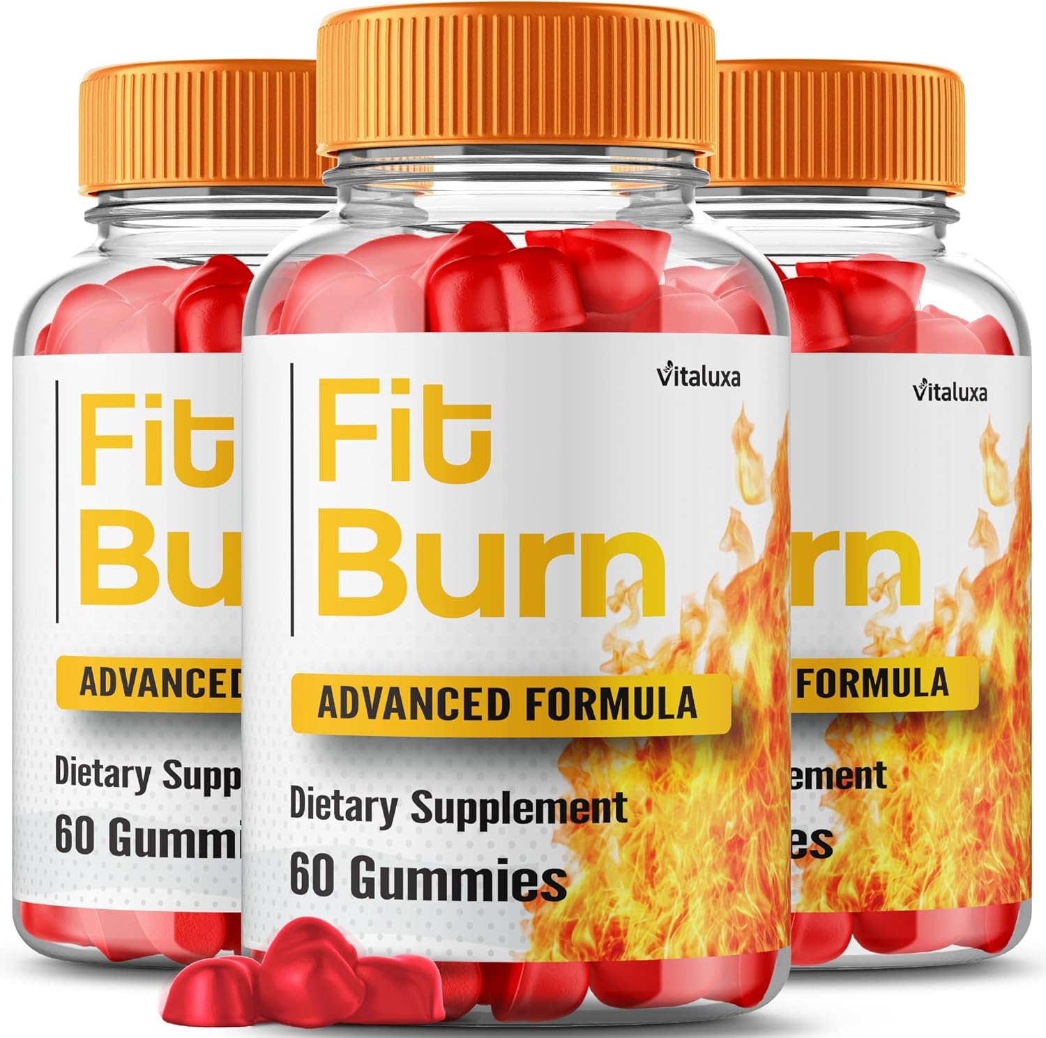 (3 Pack) Fit Burn Gummies, FitBurn Gummy Supplement for Men Women Premium Blend Loss Support Wait Natural Ingredients, Burn Fit Gomitas Advanced Energy Fitness Formula Max Strength Reviews (180 Ct)