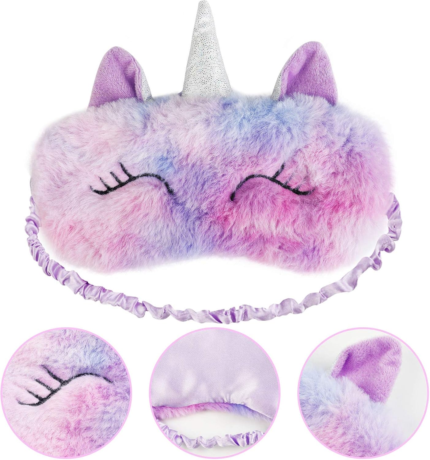 COSYOO Unicorn Sleeping Mask Crossbody Bag,Plush Blindfold Shoulder Bag,Soft Eye Mask and Wallet Purse,Sleep Eyeshade Masks for Girls Kids Travel Afternoon Napping : Clothing, Shoes & Jewelry