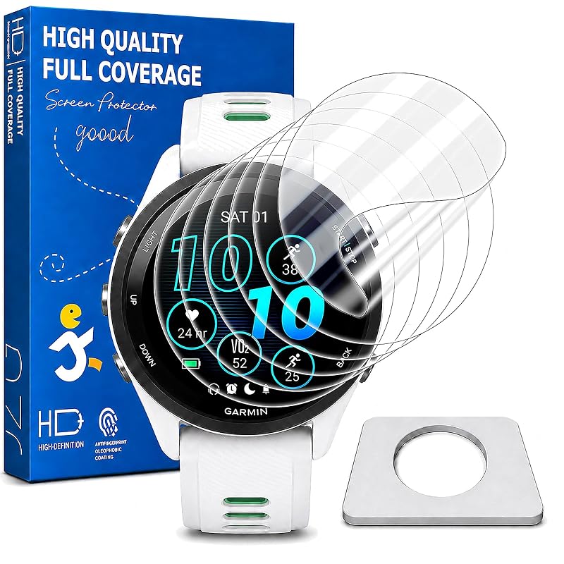Película Protetora de Tela para Garmin Forerunner 265S 42mm em Filme EPU Flexível Transparente, JavoYion, 6 unidades