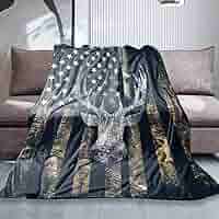 アウトドア寝具 TWO DOLLARS\" Blanket Amazon.com: DongDongQiang Hunting Blanket for Men Camo Buck