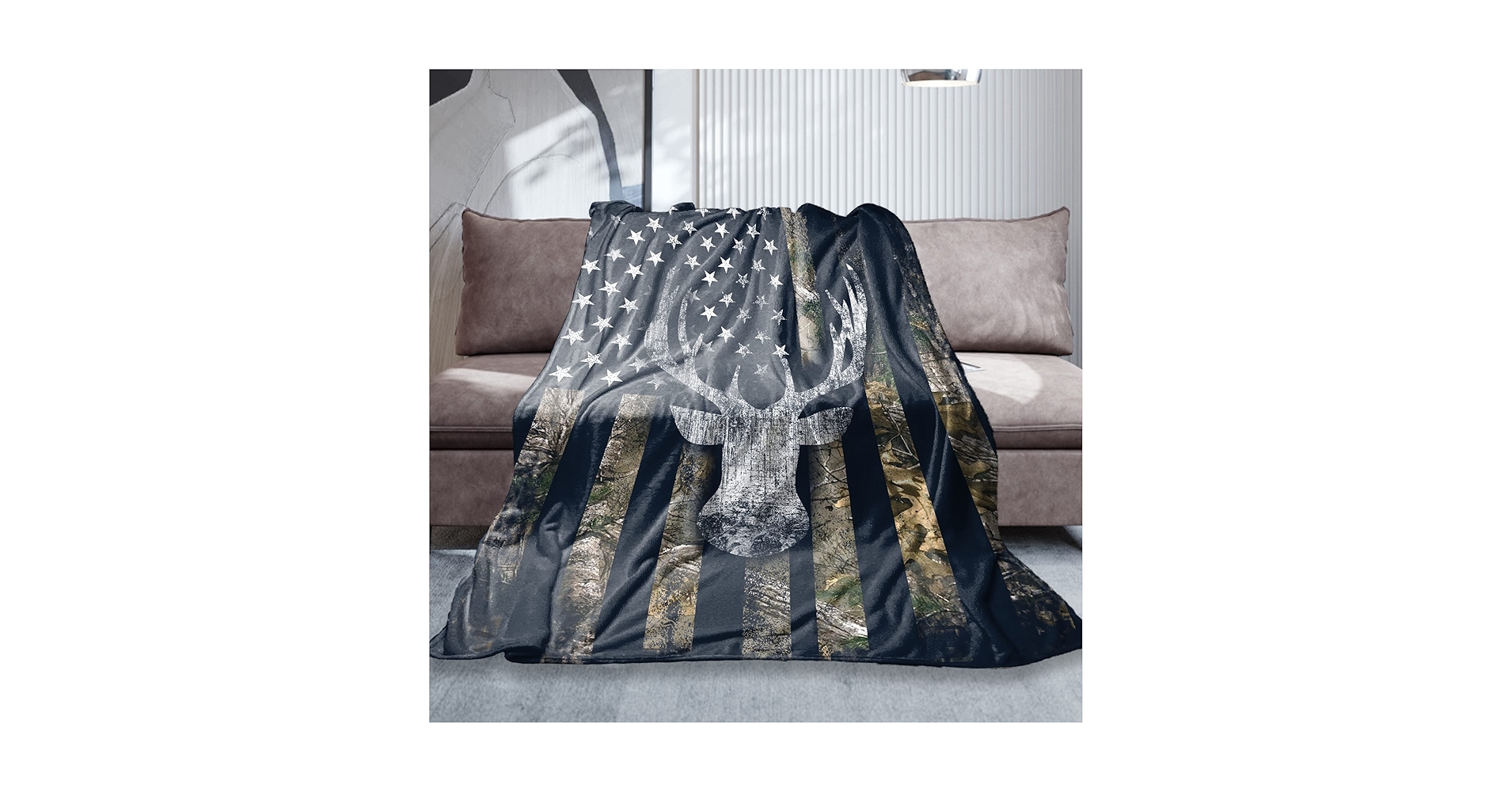 Amazon.com: DongDongQiang Hunting Blanket for Men Camo Buck