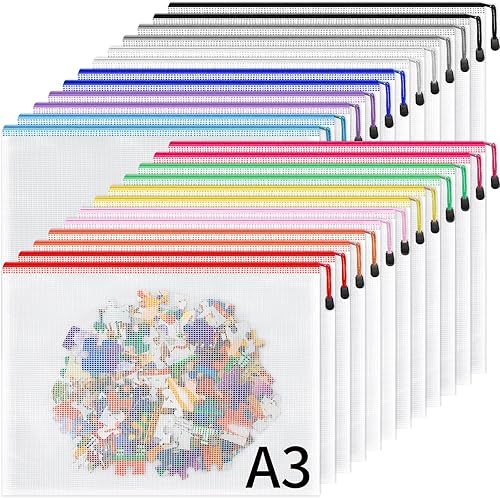 Miniatura 7 de Umriox Paquete de 36 bolsas con cremallera de 16.9 x 12.4 pulgadas, bolsas grandes con cremallera, bolsas para rompecabezas, bolsa impermeable para