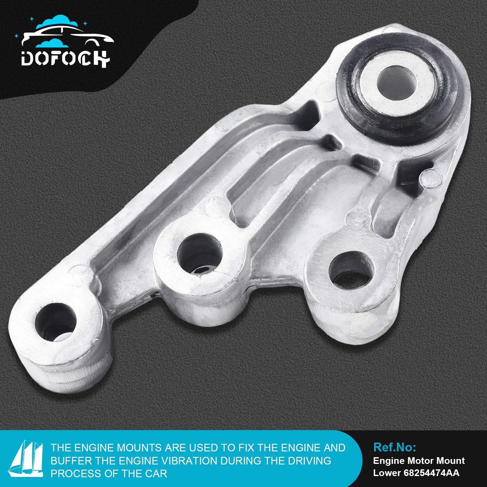 PartsFlow 3PCS Engine Motor Transmission Mount Set, Engine