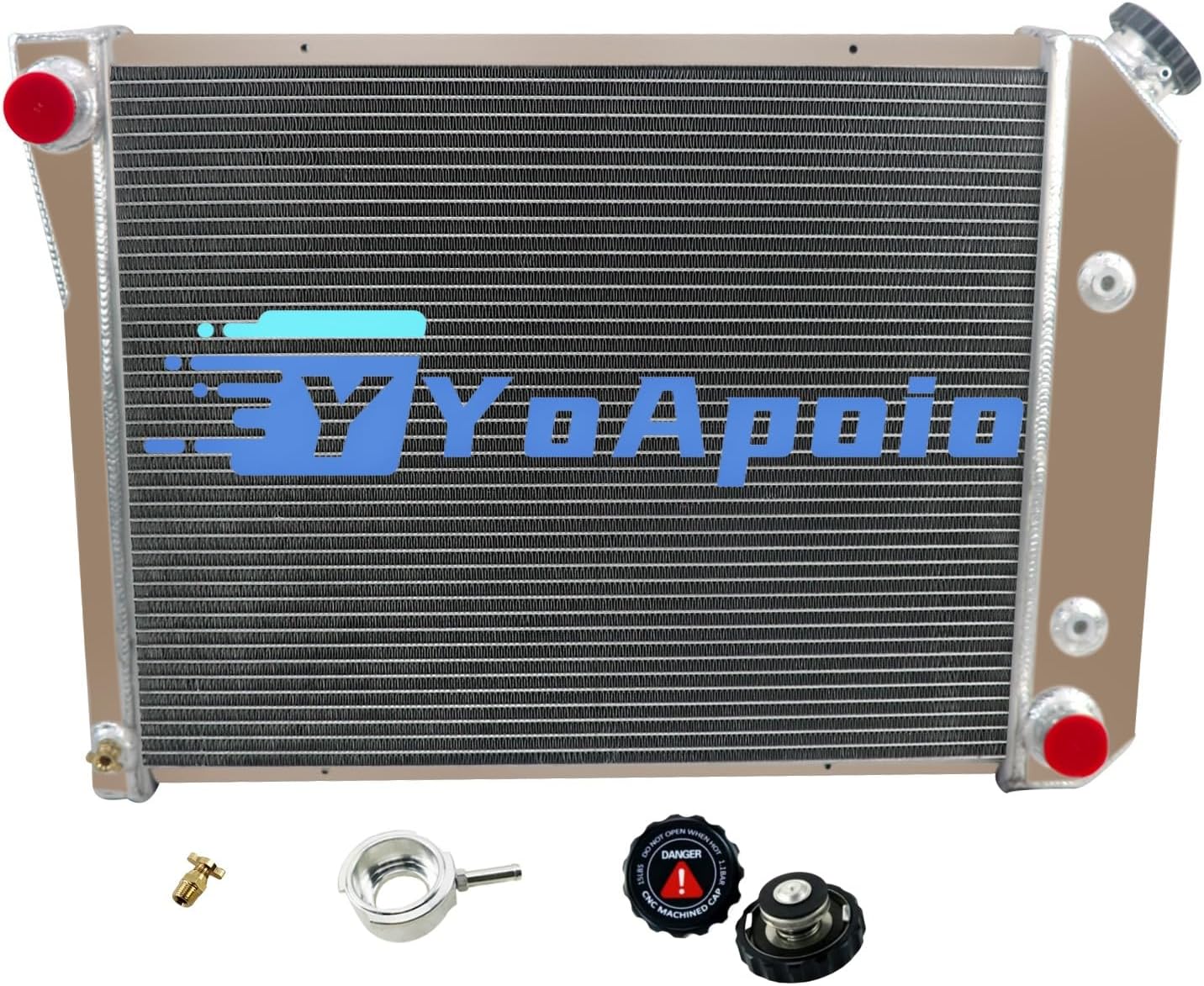 3 Row Aluminum Radiator for 1968-1974 Chevy Nova 1975-1987 EL Camino, Full Performance Aluminium Radiators, Automotive Replacement Radiator