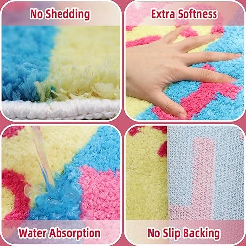 Miniatura 3 de Chill Pill Rug - Tapete de baño azul, bonito tapete de baño, antideslizante, divertido, lavable, absorbente, decoración de baño para el hogar,