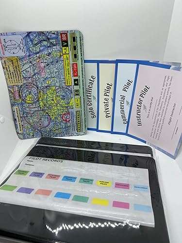 Carpeta de piloto y aviador con soporte para bolígrafo, libro de exhibición con pestañas preestructuradas (A4, 80 páginas)