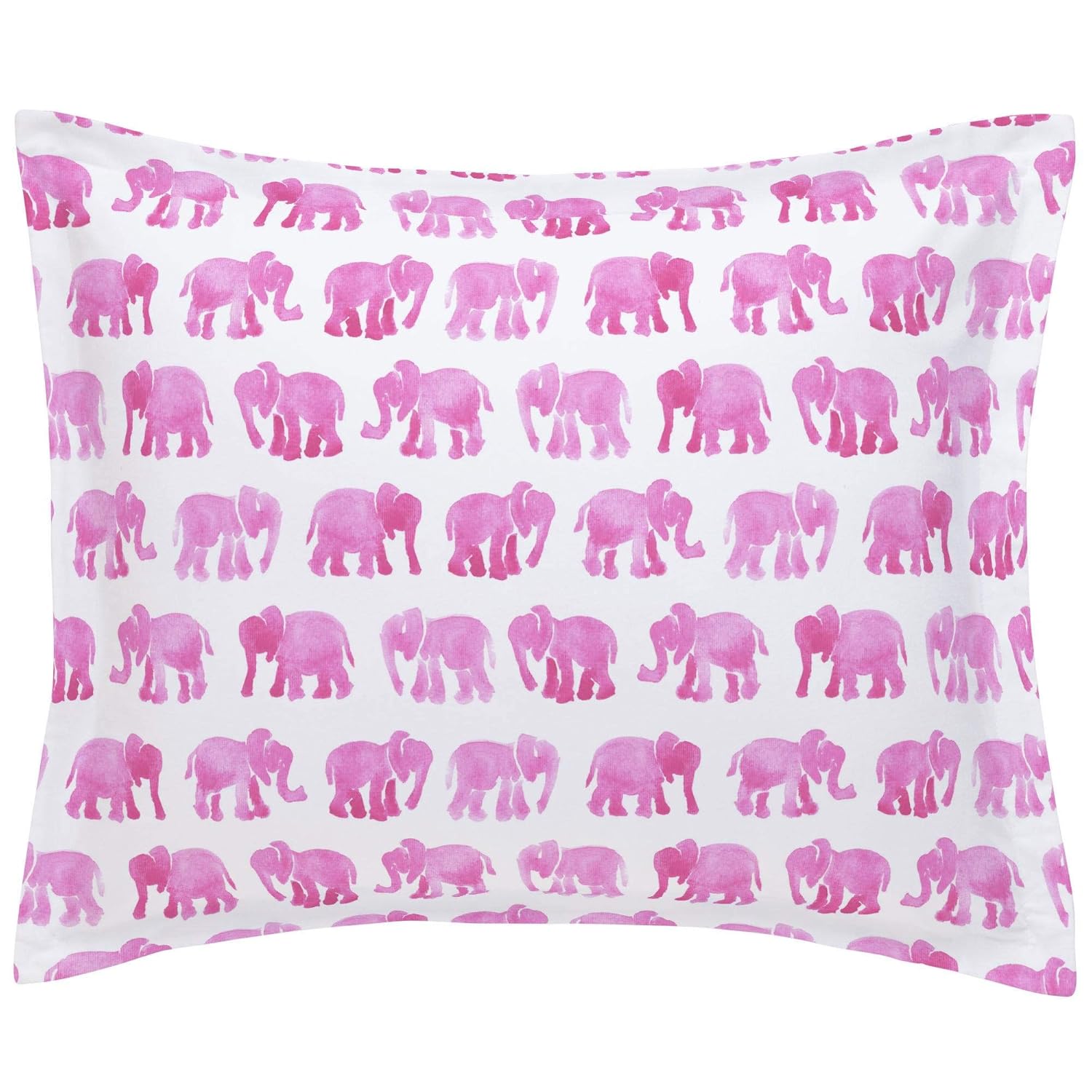 Carousel Designs Pink Watercolor Elephants Pillow Sham