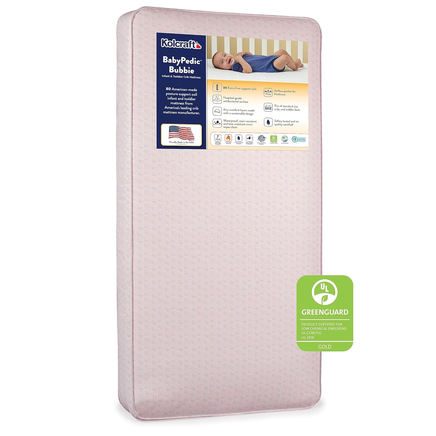 Kolcraft BabyPedic Premium Hypoallergenic Waterproof Baby