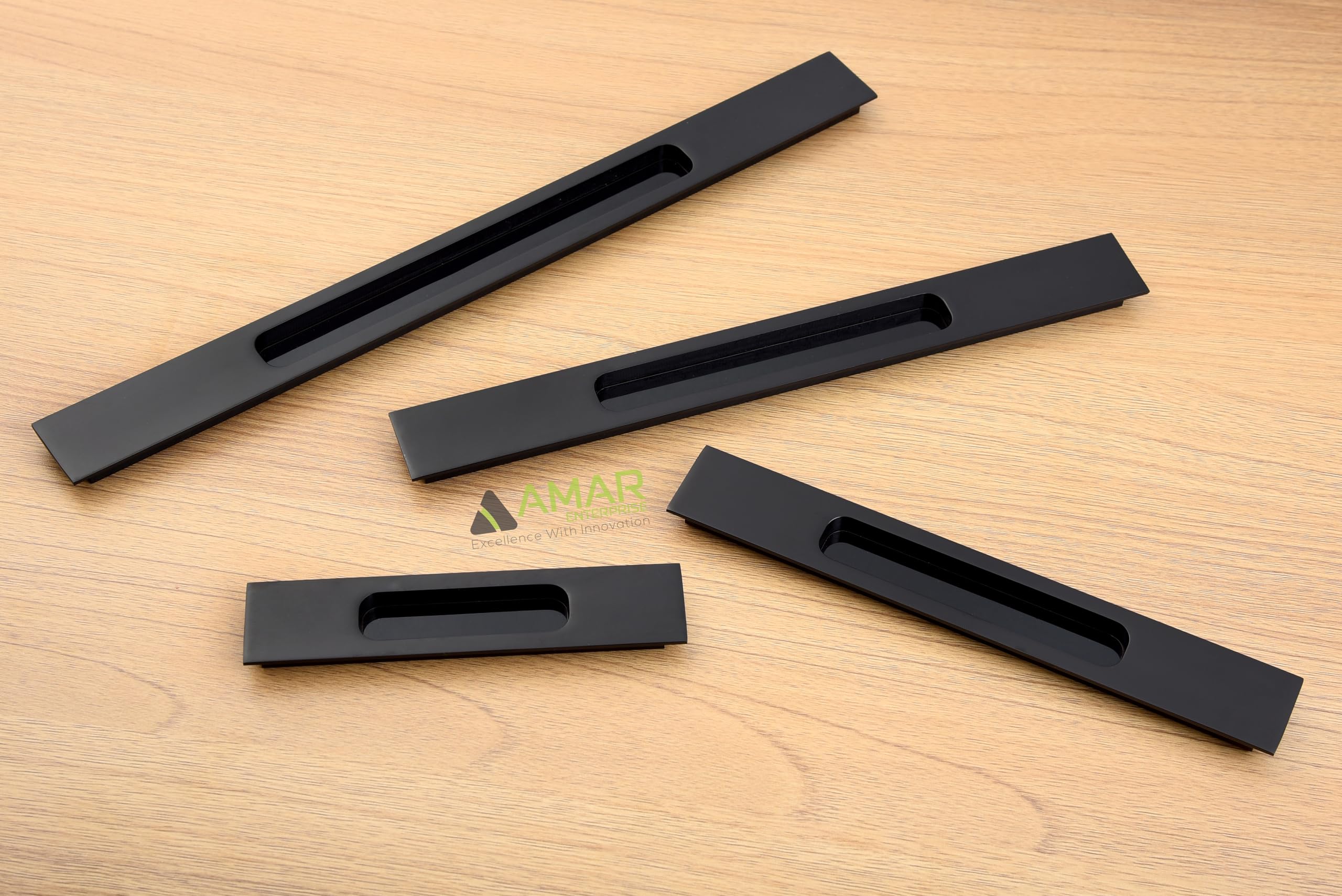 Black Conceal Handles - Sliding Doors & Cabinets -5 Black Conceal Handles - Sliding Doors & Cabinets -5