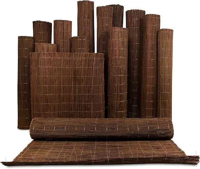 Weidenmatte Sichtschutz für Balkon, Garten und Terrasse | 3m oder 5m