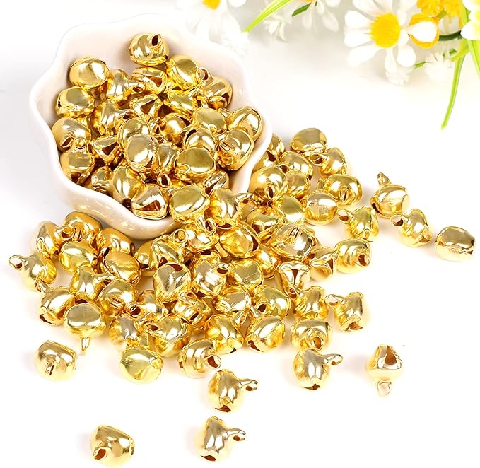 Hrlace 50 Stück Bastel-Glöckchen - Bronze 20mm | Für Deko & Schmuck