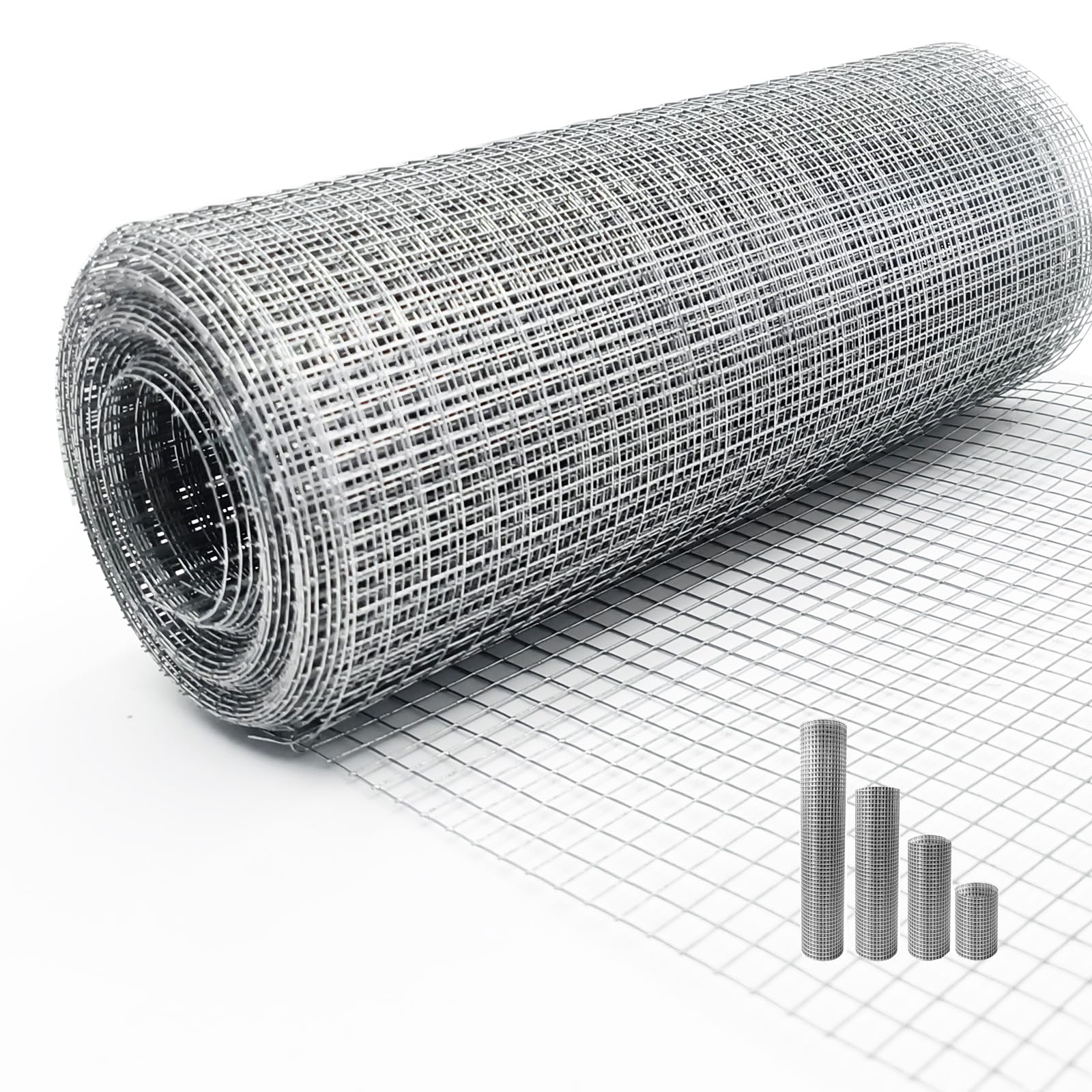 AWIORETON Hardware Cloth 1/4in 23G 4" x20ft,Chicken Wire Fencing Mesh Roll | Hot-Dipped Galvanized After Welding,Metal Wire Mesh Screen Sheet,Heavy