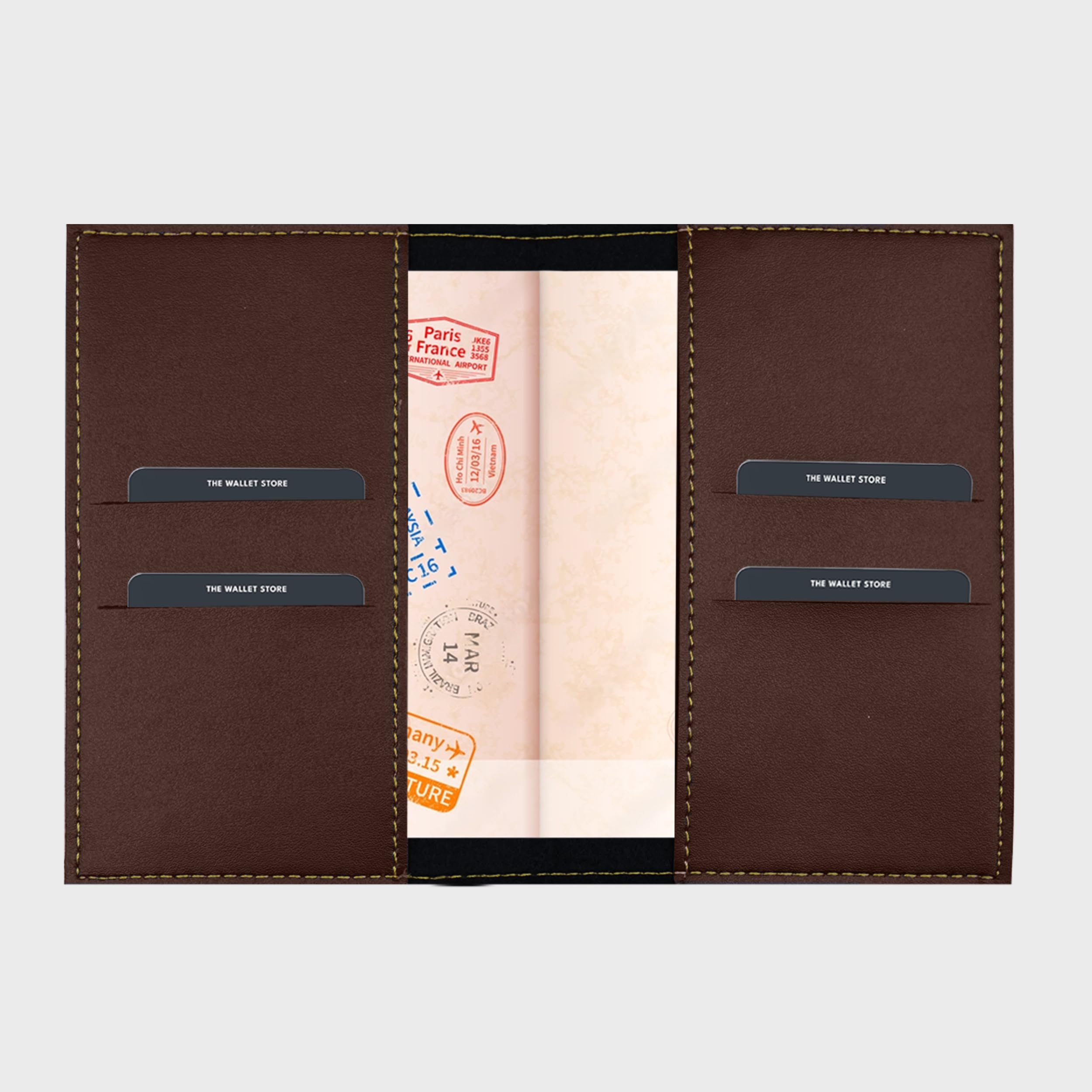 The Wallet Store Leather Passport Cover - Brown