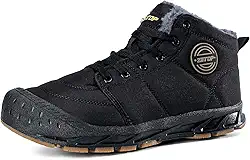 Botas de neve masculinas, botas de inverno masculinas, botas de inverno masculinas, botas de inverno para homens, botas de inverno impermeáveis forradas com pele, botas de inverno quentes masculinas