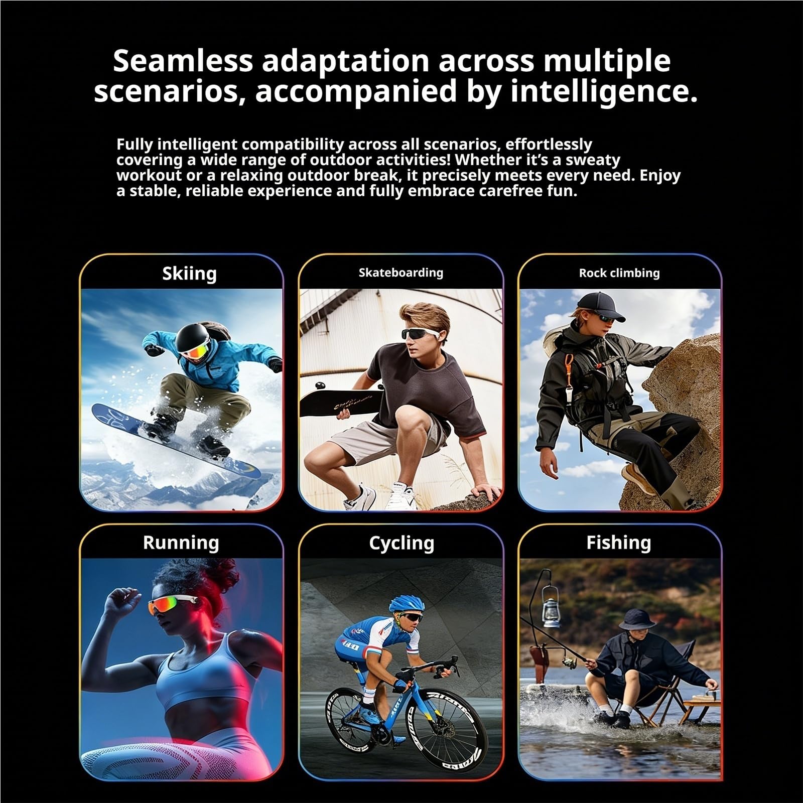 Mothdust Occhiali Sole Baseball Con Telecamera Assistente AI Controllo Vocale Traduzione Per Ciclismo Guida