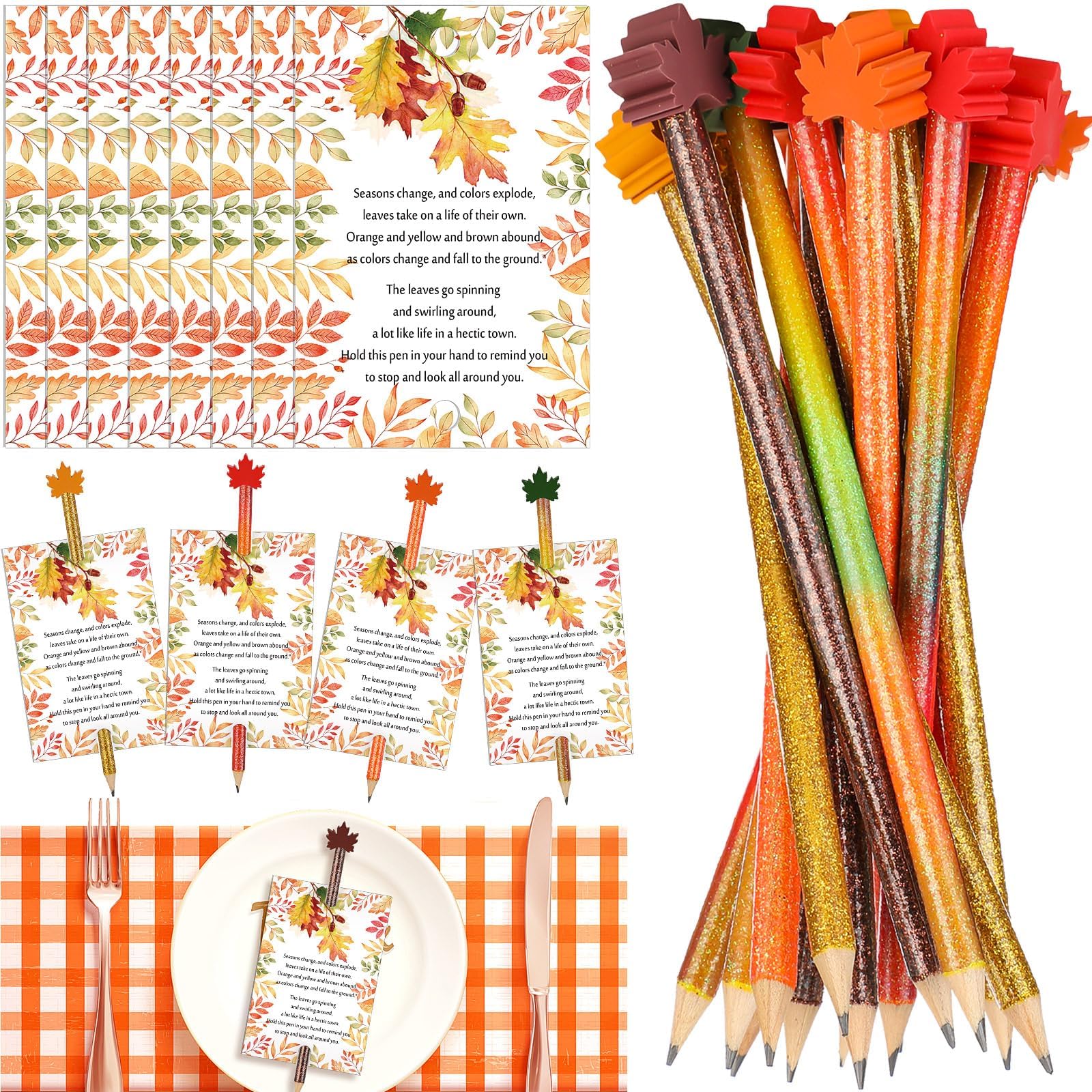 Harloon Thanksgiving Gifts Fall Pencils Including