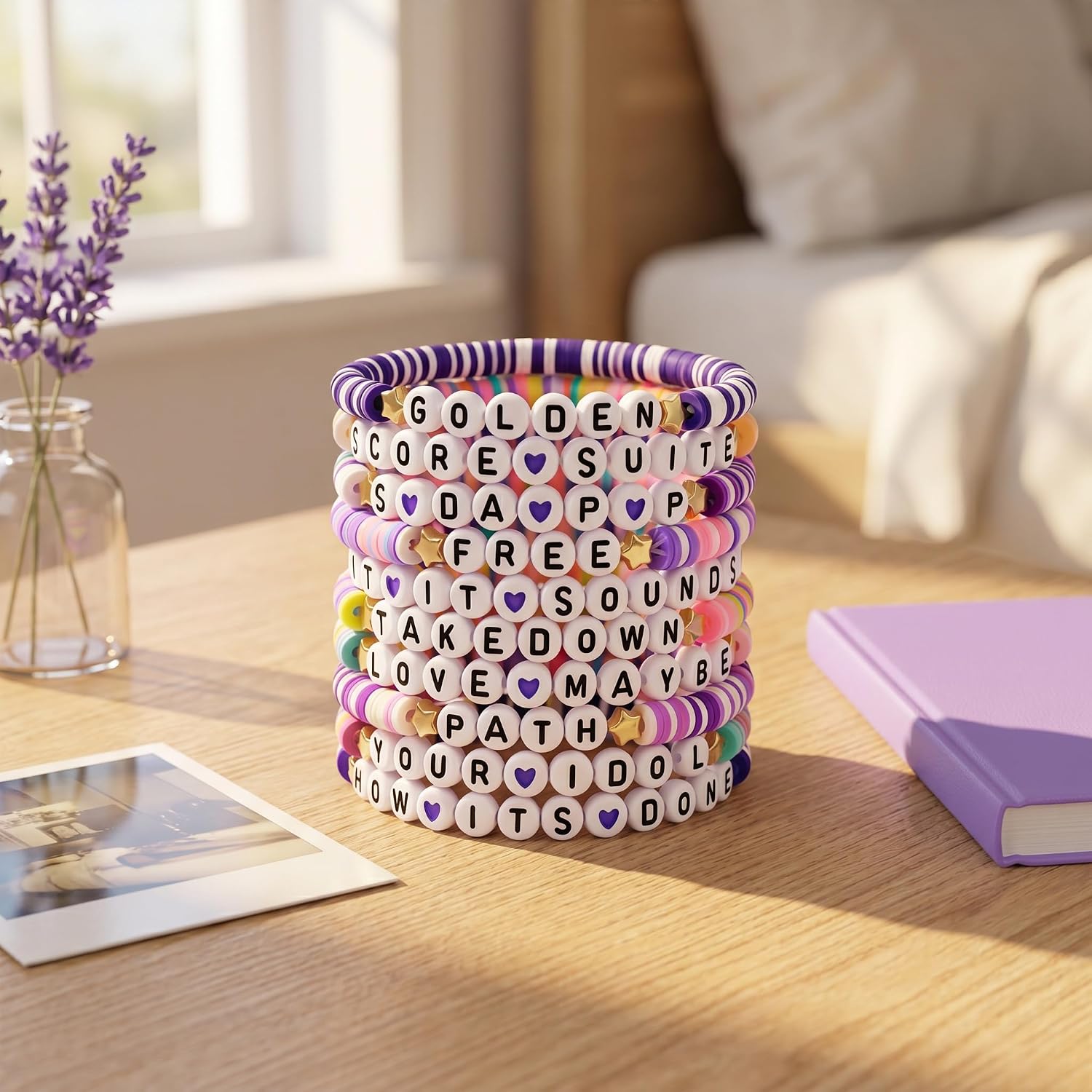 Korea Pop Merch Bracelets Set,10 pcs for Hunters Bracelets Party Decorations Favors Birthday Gift Set for Wemon image 4
