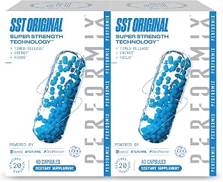PERFORMIX SST Thermogenic Supplement - Focus, Energy Booster for Men & Women - TeaCrine, Caffeine, Sensoril, Vitamin B12-80 Capsules
