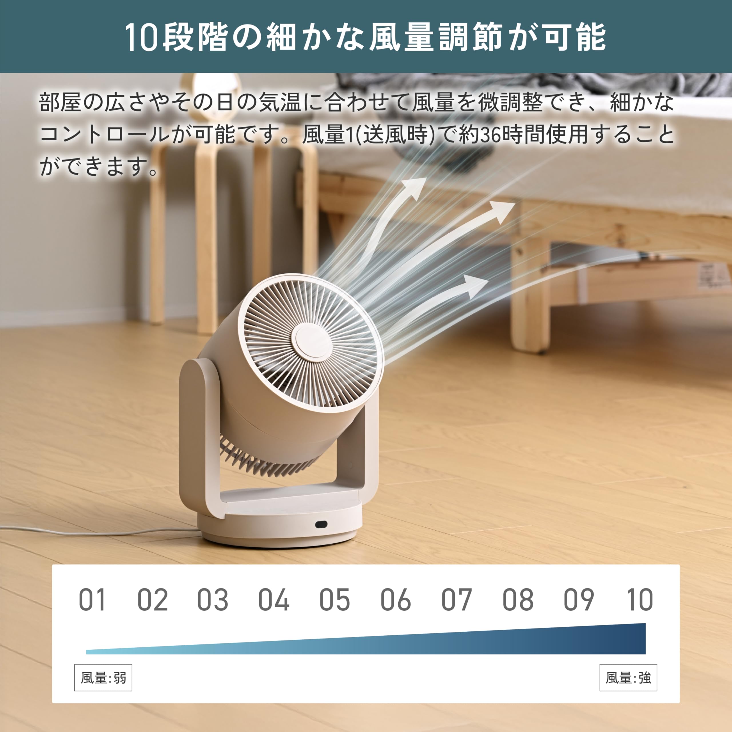 Amazon.co.jp: Yamazen AAR-BEX15(C) Rechargeable Circulator, 10