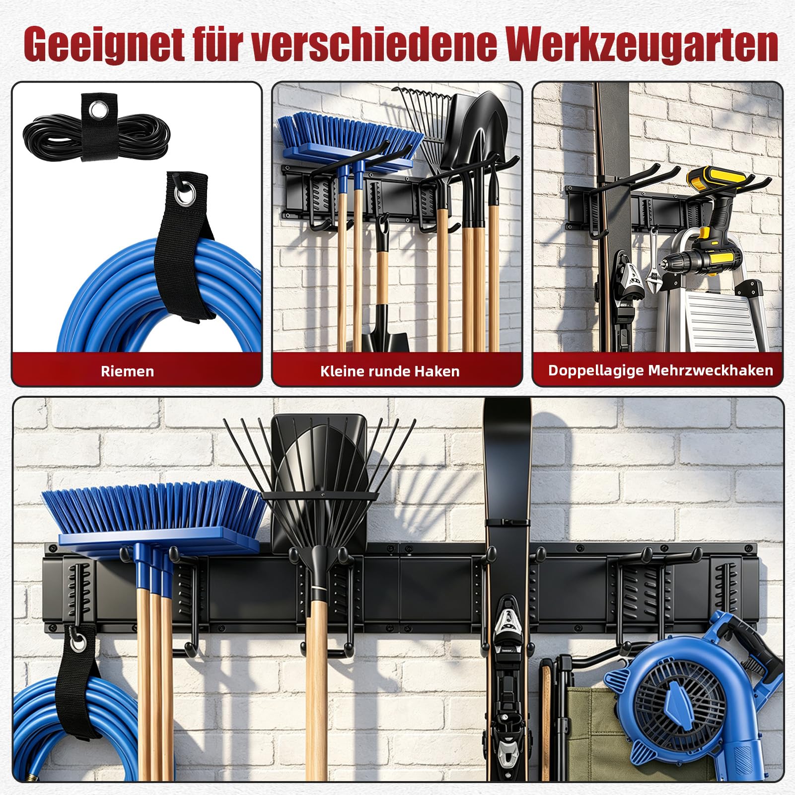 LTPAG Wandhalterung für Gartengeräte und Skihalterung