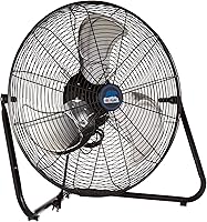 B-Air Firtana 20" High Velocity Floor Fan - 3-Speed Tilt Adjustable Garage & Workshop Fan, 4650 CFM, UL Certified