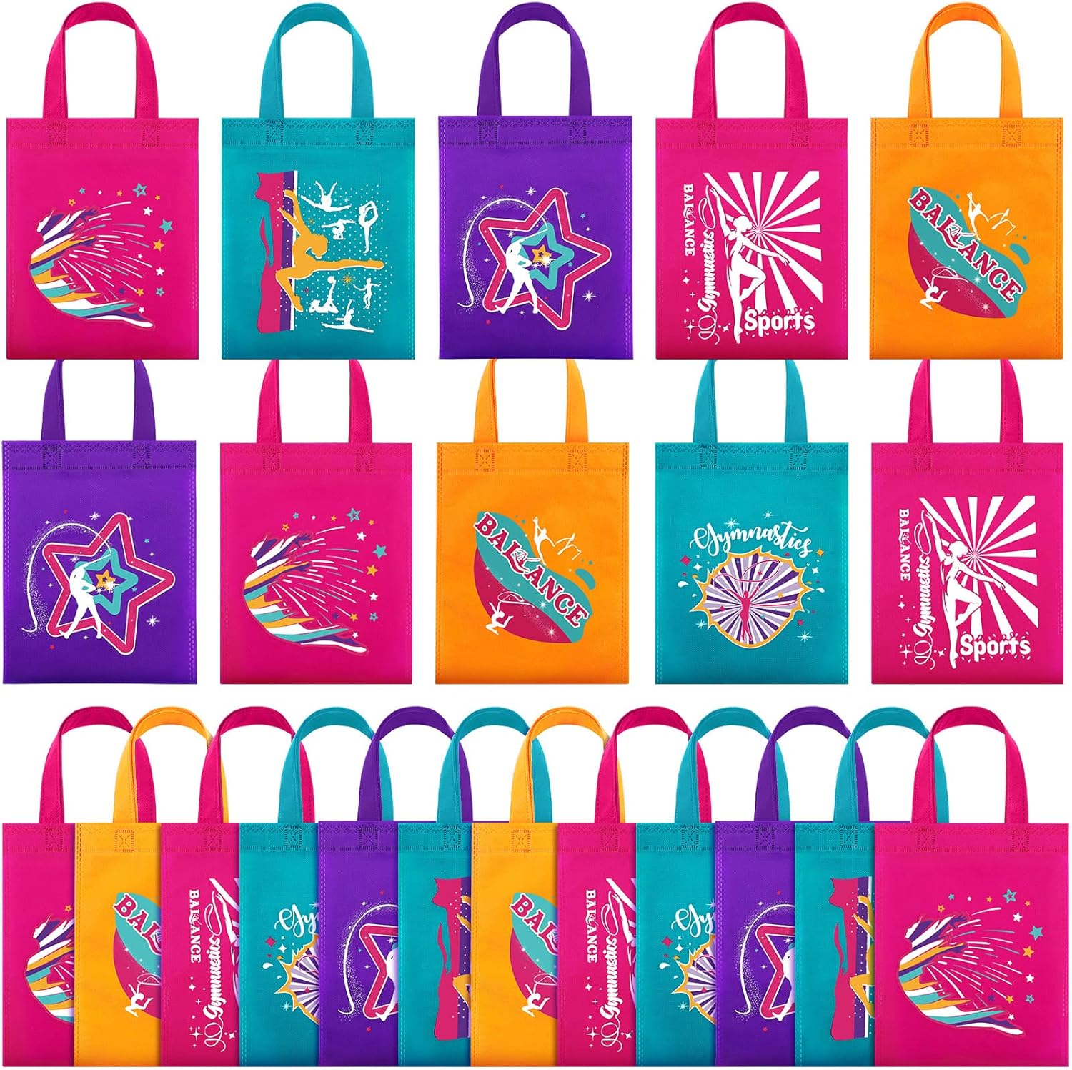 24 Pcs Gymnastics Birthday Party Supplies Gymnastic Party Favor Bags