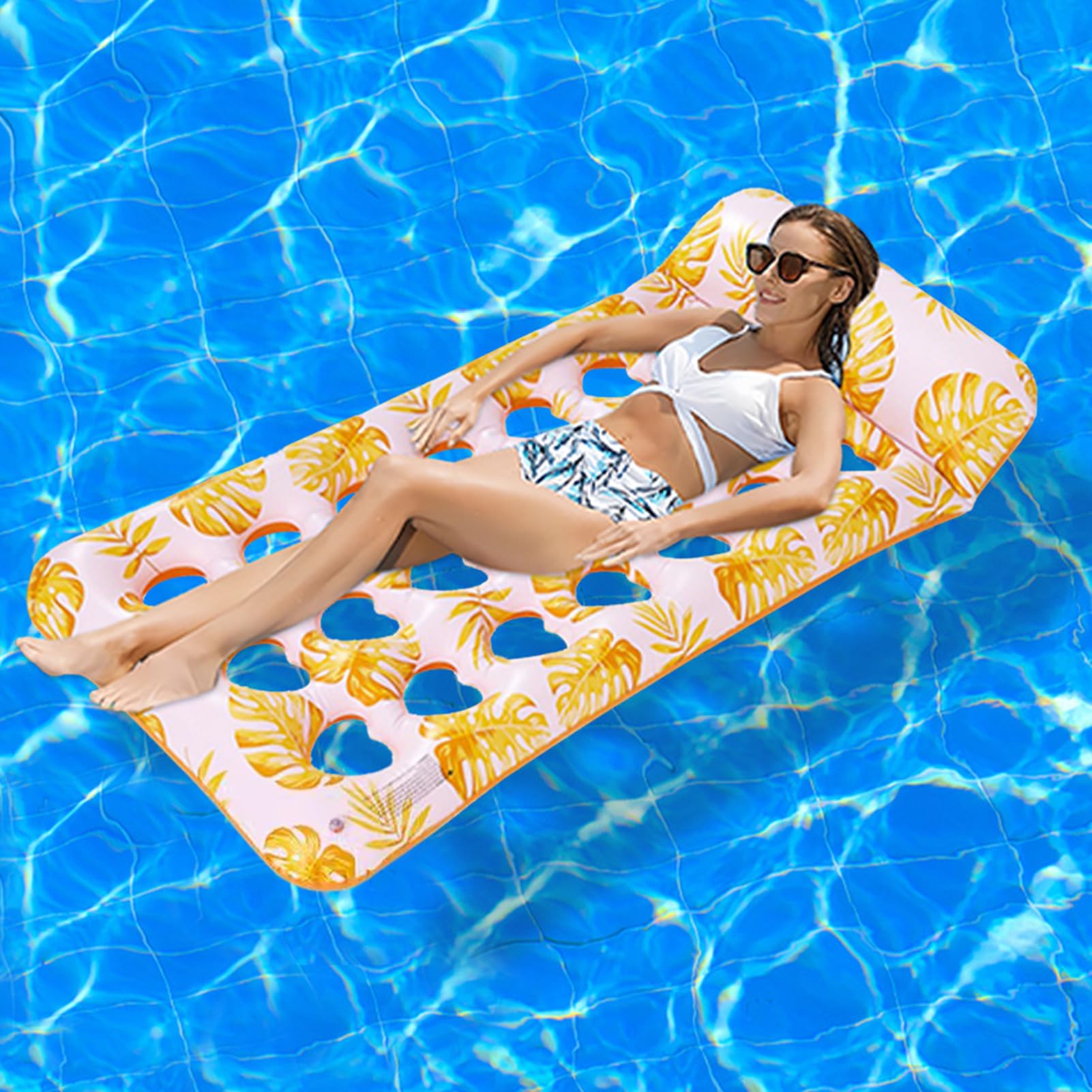 Balsas Piscina | Cama De Agua Inflable Plegable Con Lujo Ubicación | Colchón De Piscina Para Tomar El Sol - Mujeres Y Hombres Más O Fiesta Del Agua