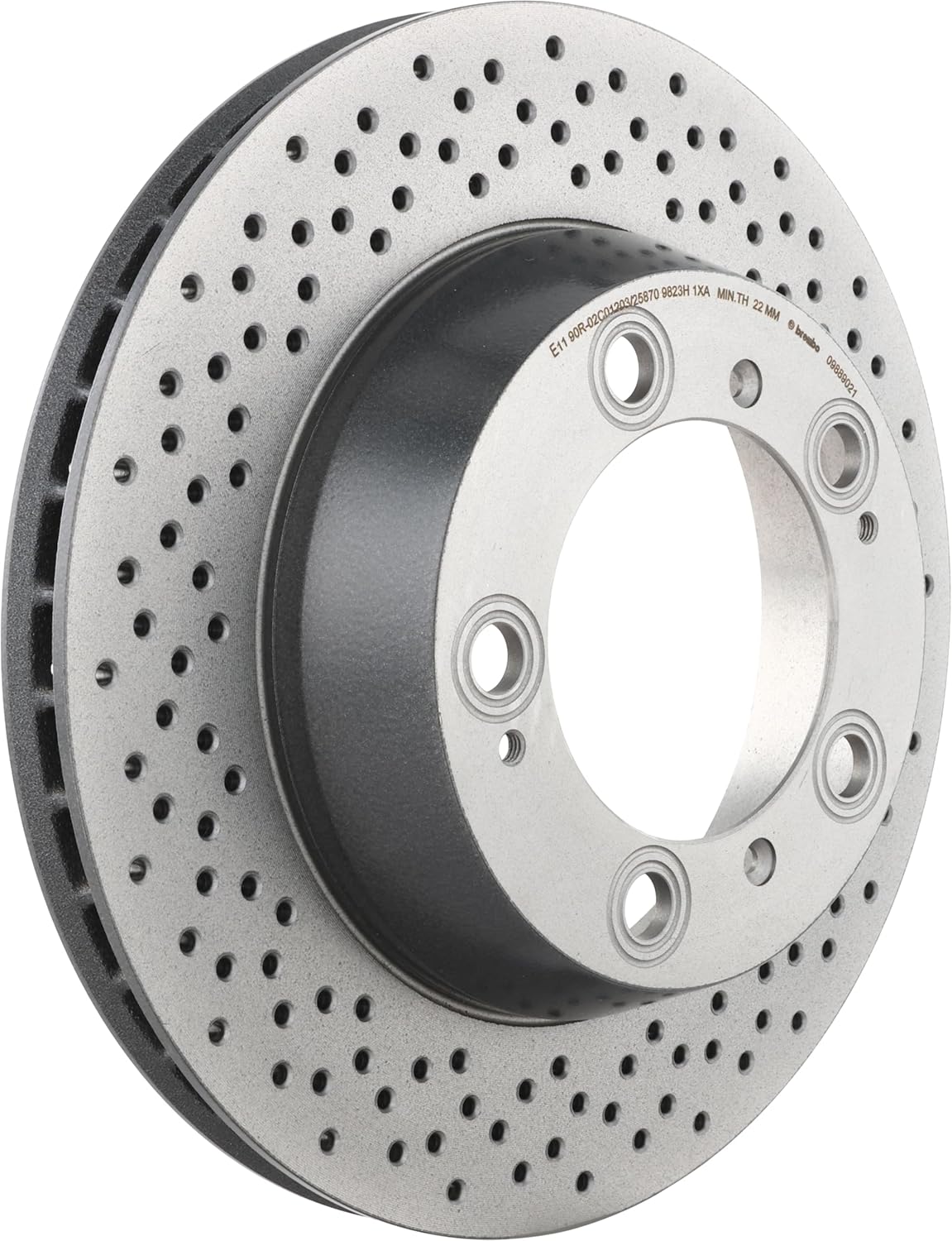 Brembo 09.8890.21 UV Coated vented drilled Rear Brake Rotor PORSCHE OE# 98635240301