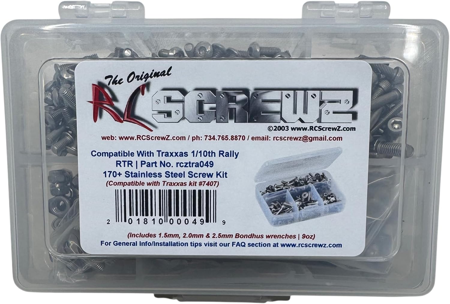 TRA049 - Traxxas Rally 1/10th Stainless Steel Screw Kit
