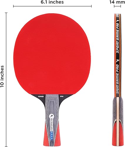 Miniatura 7 de Ping Pong Paddle con giro asesino  funda gratis  Raqueta profesional de tenis de mesa para principiantes y avanzados  Mejora tus habilidades de